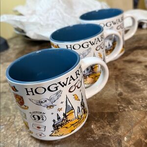 Lot of 3 - Harry Potter Hogwarts Themed Mug Set